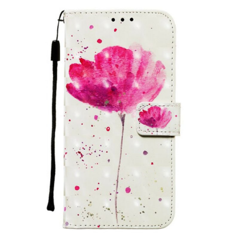 Hoesje Folio-hoesje voor Samsung Galaxy A71 Aquarel Papaver