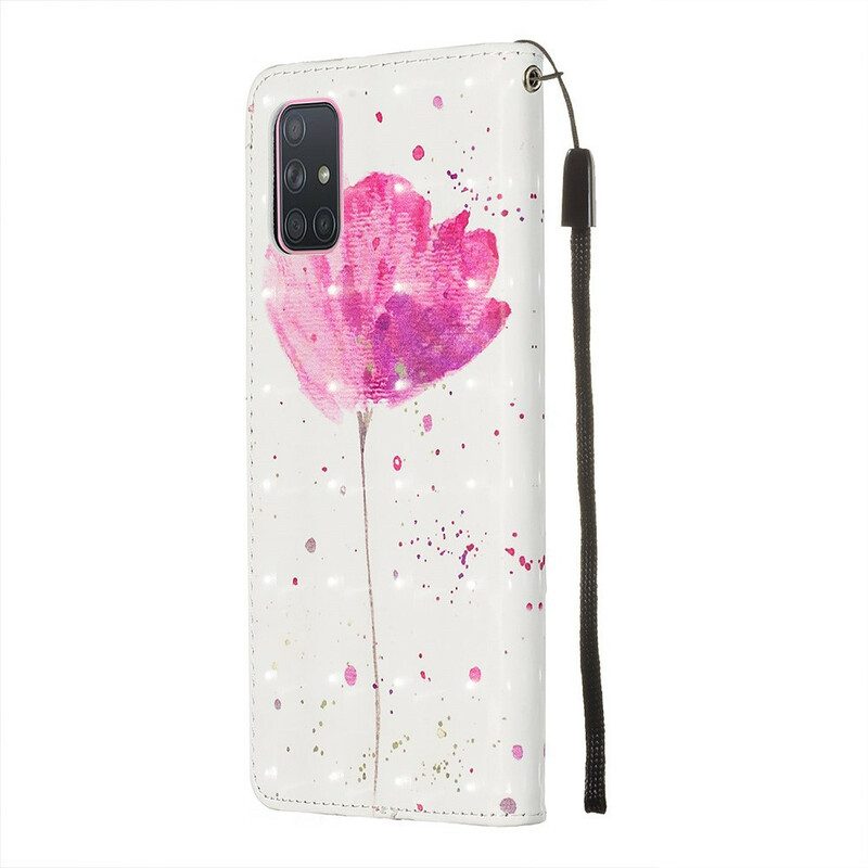 Hoesje Folio-hoesje voor Samsung Galaxy A71 Aquarel Papaver