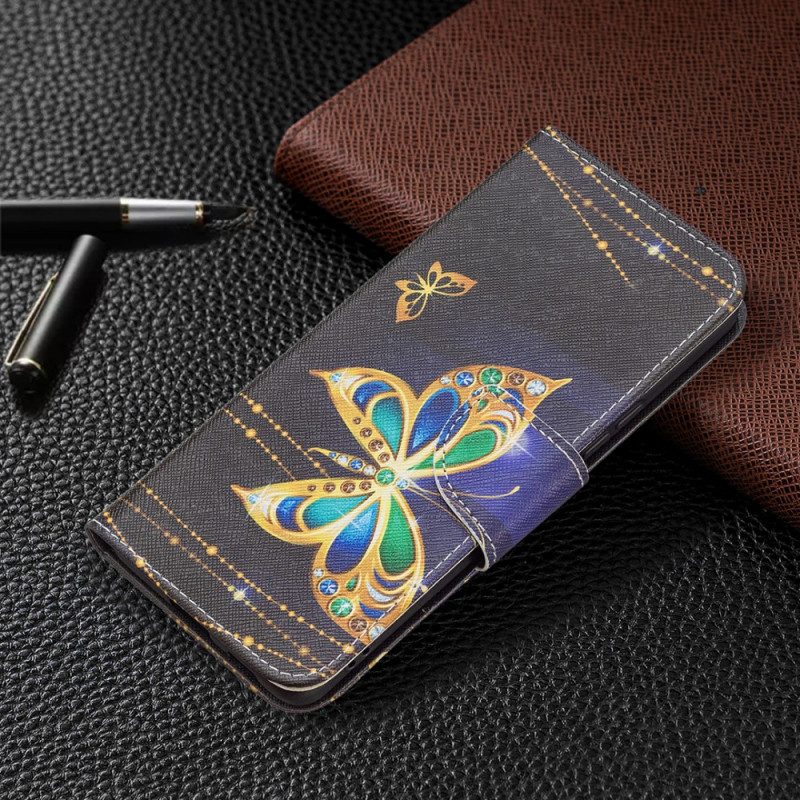 Folio-hoesje voor Samsung Galaxy A53 5G Gouden Vlinders