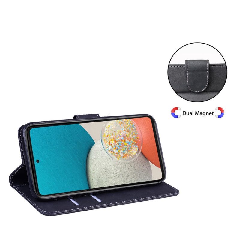 Leren Hoesje voor Samsung Galaxy A53 5G Huid-aanraking Vlinder