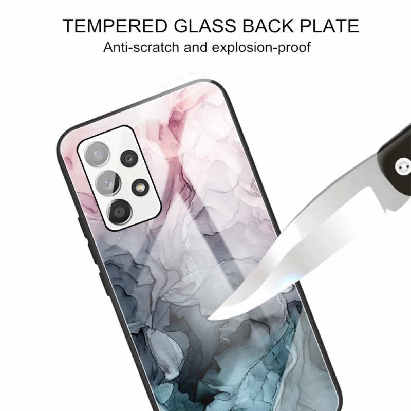 Telefoonhoesje voor Samsung Galaxy A53 5G Marmer Gehard Glas