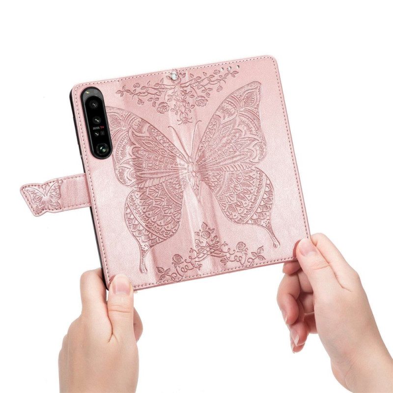 Folio-hoesje voor Sony Xperia 1 IV Barokke Vlinder