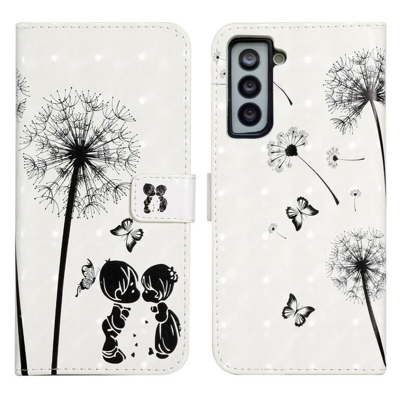 Folio-hoesje voor Samsung Galaxy S21 FE Baby Love Paardebloem
