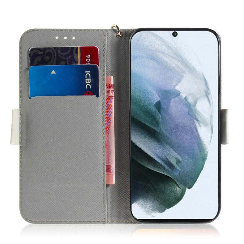 Folio-hoesje voor Samsung Galaxy S21 FE Met Ketting Hou Van Mijn Hondenriem