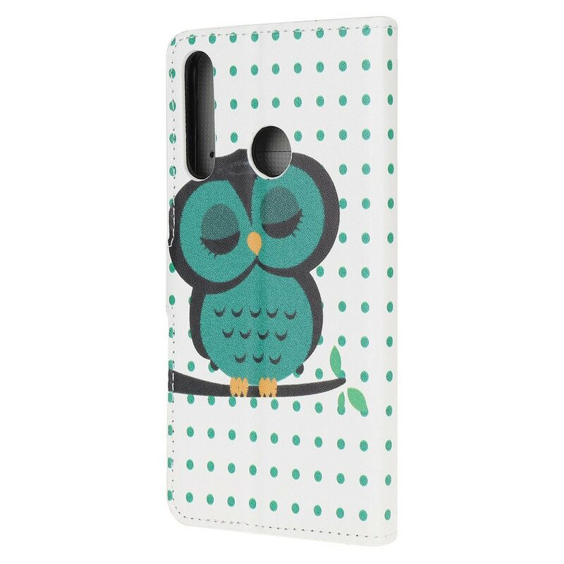 Folio-hoesje voor Huawei Y7p Slapende Uil