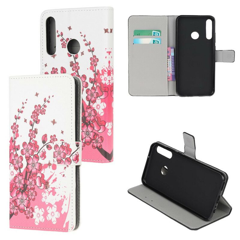 Folio-hoesje voor Huawei Y7p Tropische Bloemen