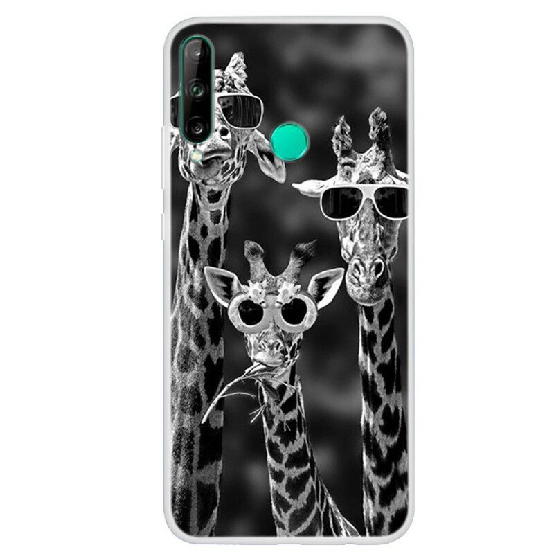 Hoesje voor Huawei Y7p Giraffen Met Bril
