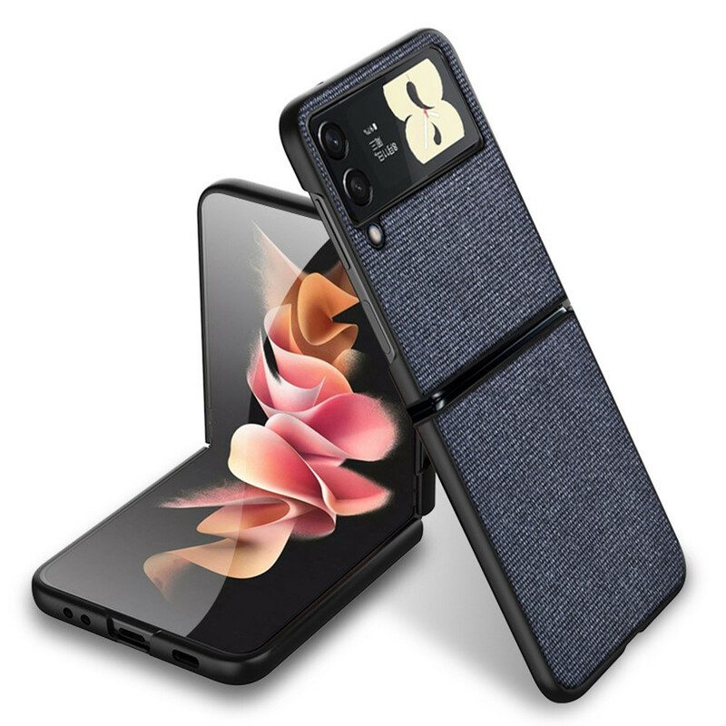 Telefoonhoesje voor Samsung Galaxy Z Flip 3 5G Folio-hoesje Stoffen Textuur