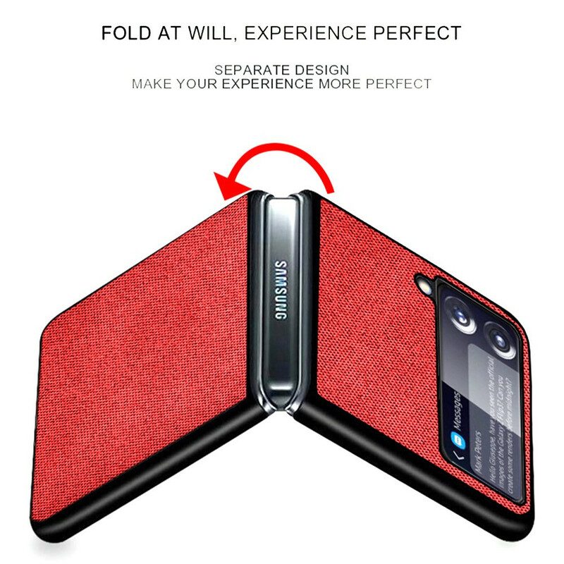 Telefoonhoesje voor Samsung Galaxy Z Flip 3 5G Folio-hoesje Stoffen Textuur