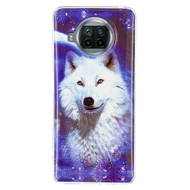 Telefoonhoesje voor Xiaomi Mi 10T Lite Fluorescerende Wolf-serie