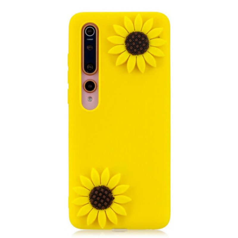 Hoesje voor Xiaomi Mi 10 / 10 Pro 3d Zonnebloemen