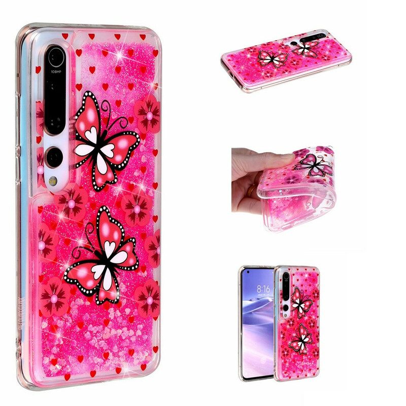 Hoesje voor Xiaomi Mi 10 / 10 Pro Pailletten Vlinders