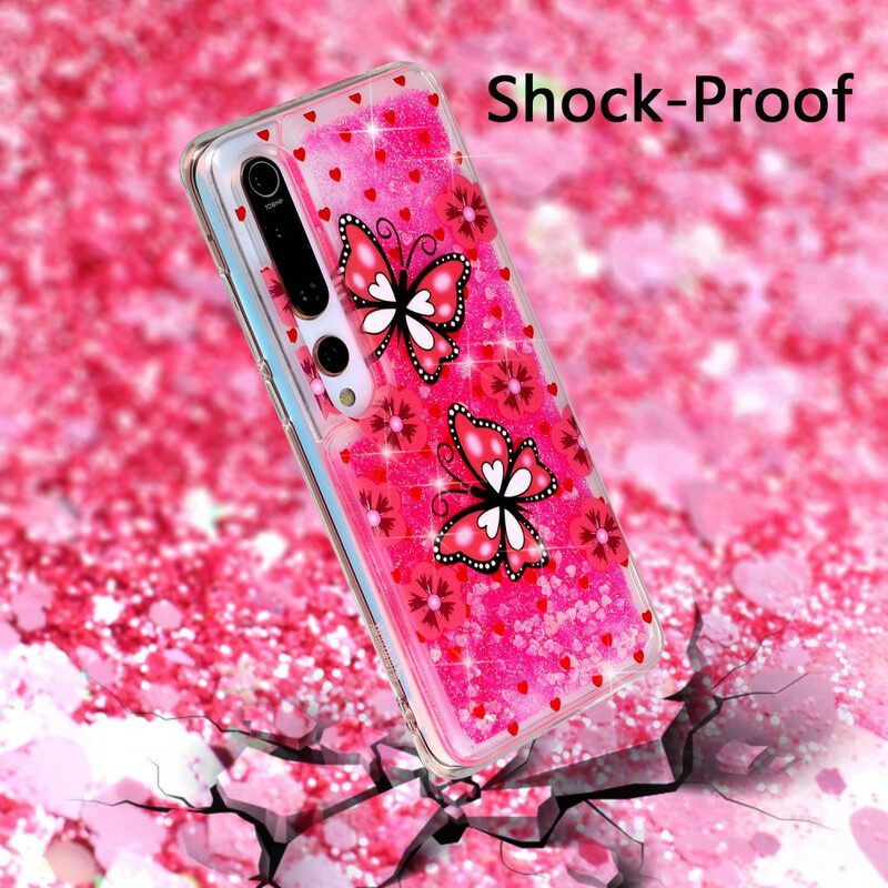 Hoesje voor Xiaomi Mi 10 / 10 Pro Pailletten Vlinders