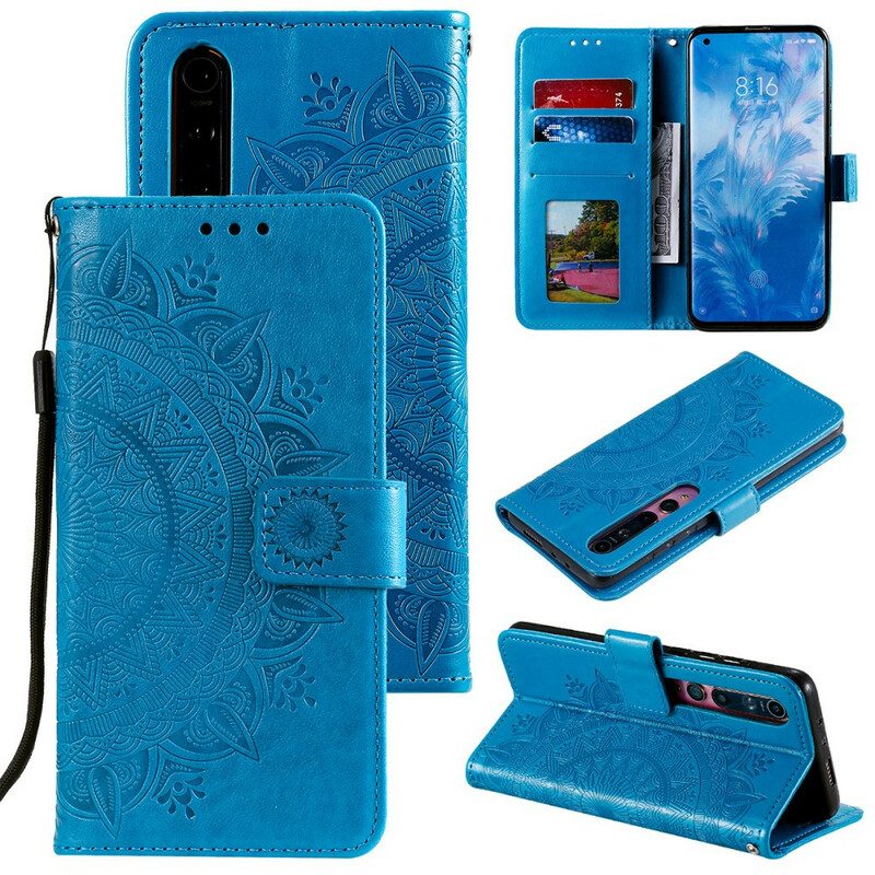 Leren Hoesje voor Xiaomi Mi 10 / 10 Pro Zon Mandala
