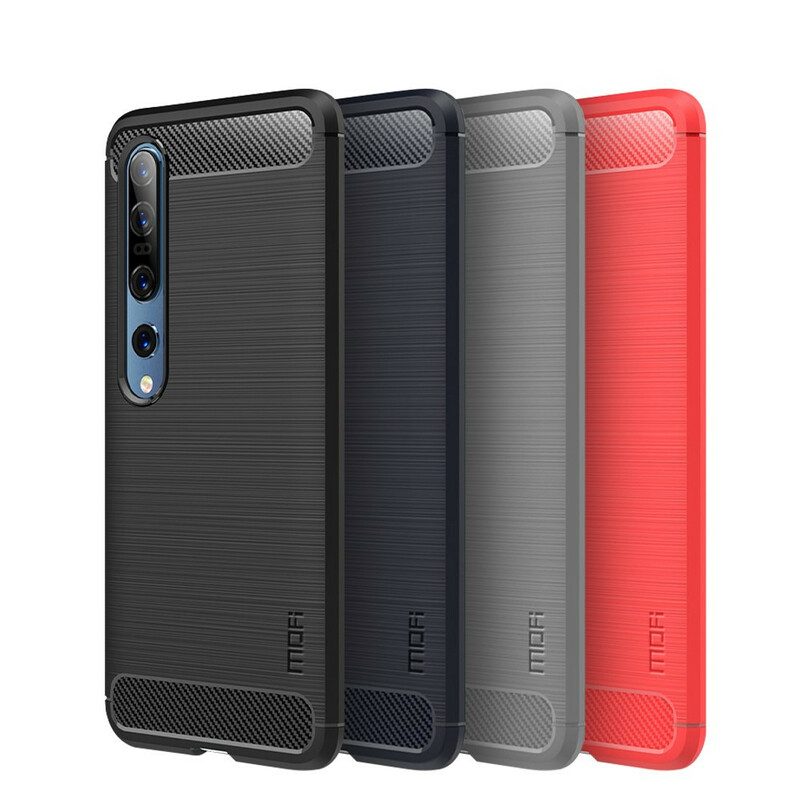 Telefoonhoesje voor Xiaomi Mi 10 / 10 Pro Mofi Geborsteld Koolstofvezel