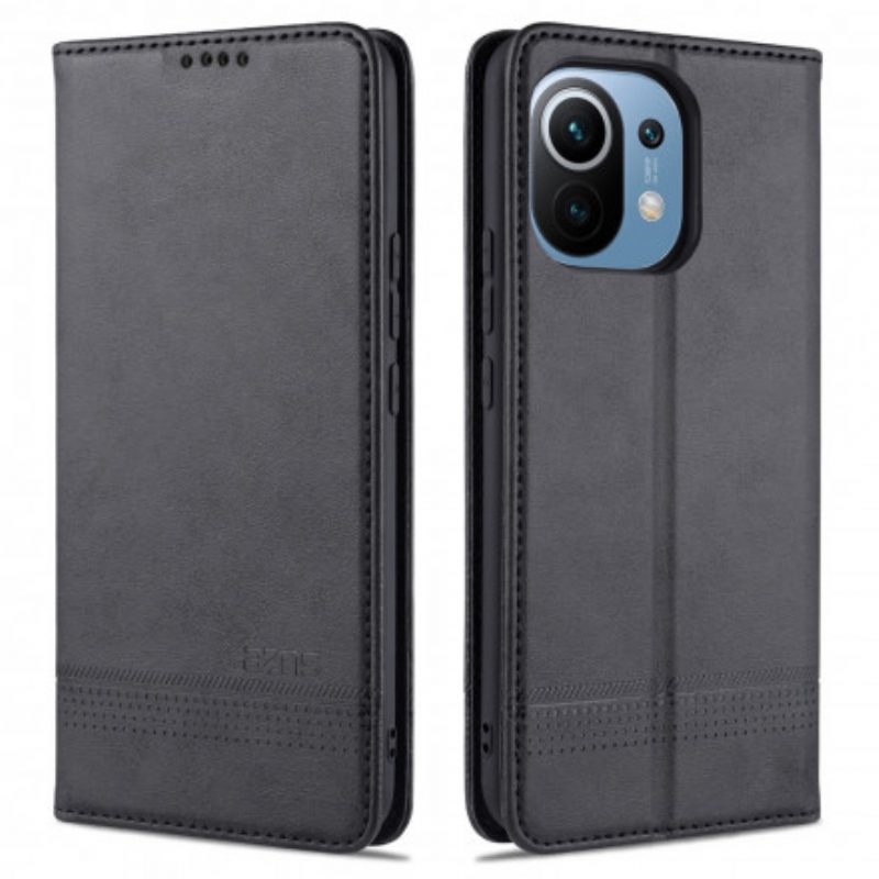 Bescherming Hoesje voor Xiaomi Mi 11 (5G) Folio-hoesje Azns Leerstyling