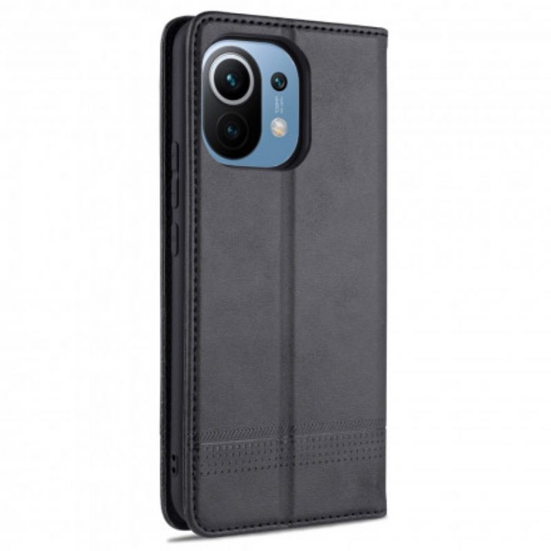 Bescherming Hoesje voor Xiaomi Mi 11 (5G) Folio-hoesje Azns Leerstyling