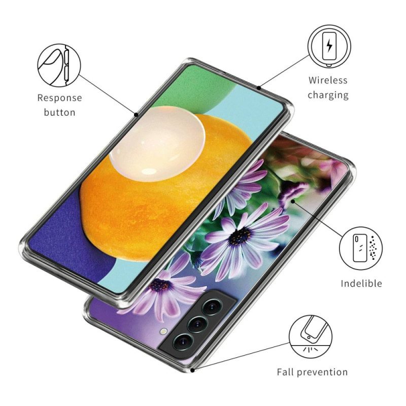 Hoesje voor Samsung Galaxy S23 5G Bloemen Siliconen
