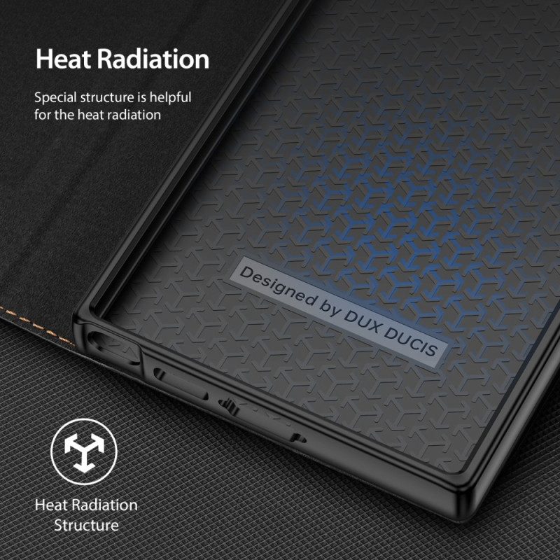 Bescherming Hoesje voor Samsung Galaxy S23 Ultra 5G Folio-hoesje Skin X2-serie Dux Ducis