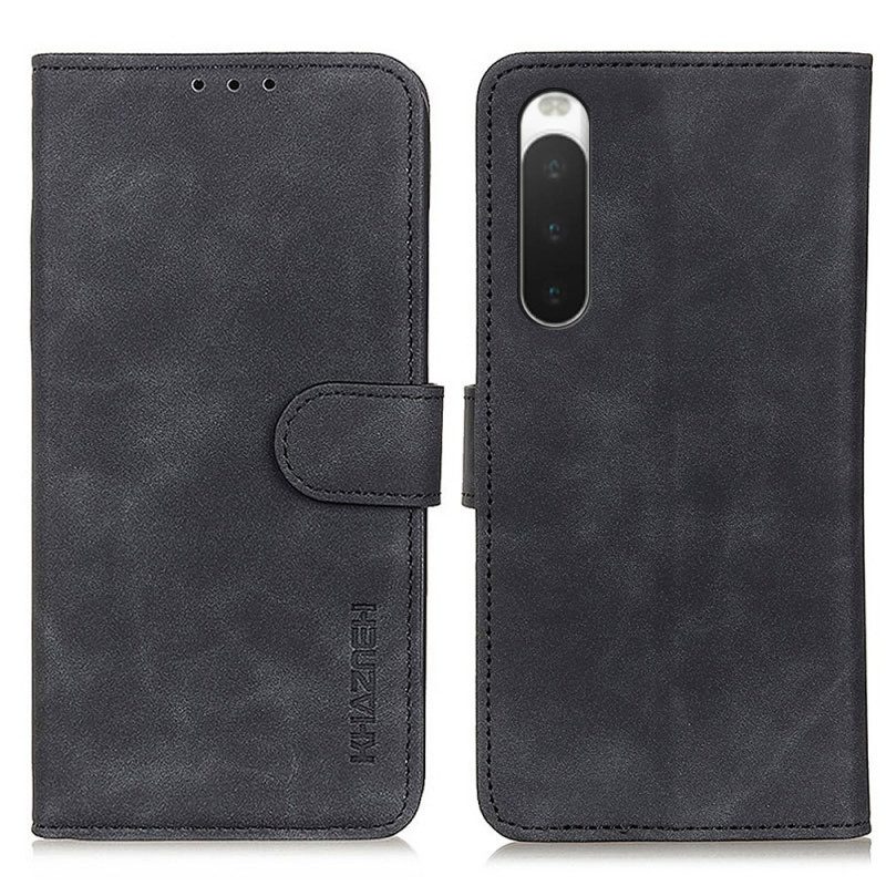 Leren Hoesje voor Sony Xperia 10 IV Khazneh Vintage Leereffect
