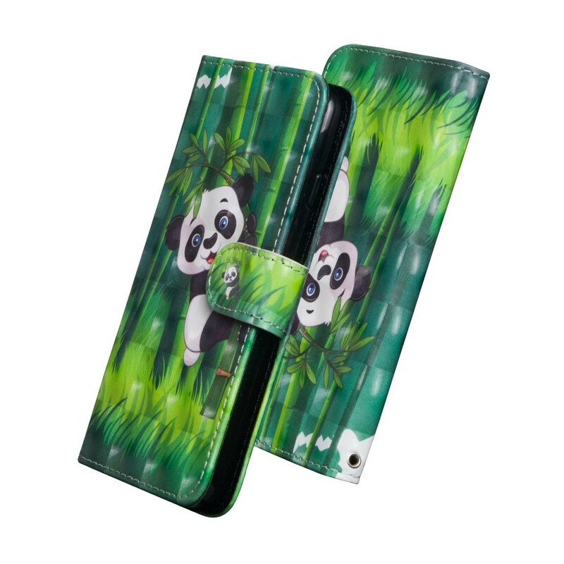 Folio-hoesje voor Realme C11 Panda En Bamboe