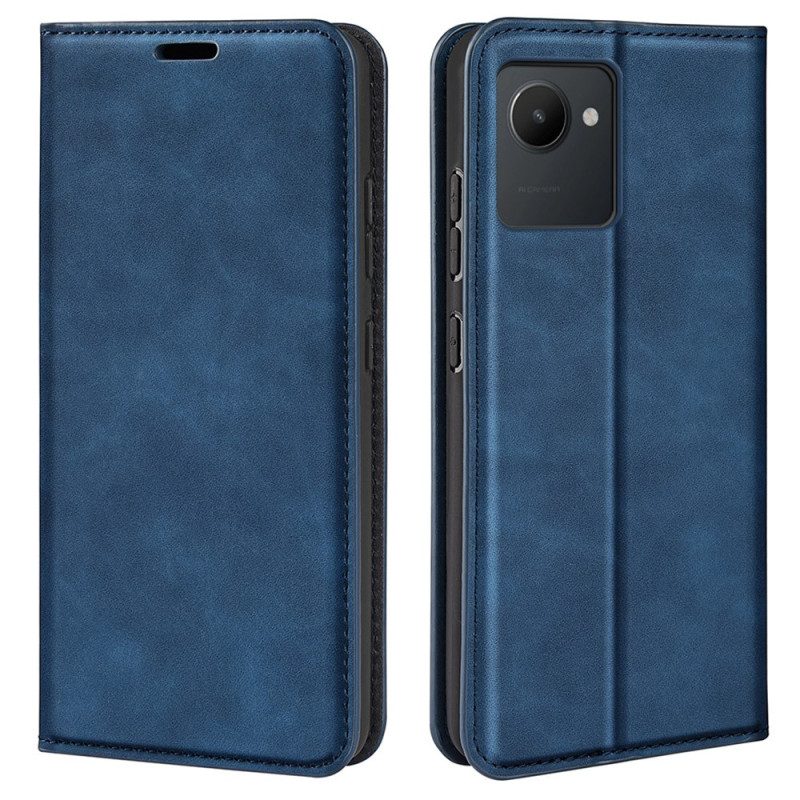 Bescherming Hoesje voor Realme C30 Folio-hoesje Skin-touch-gevoel