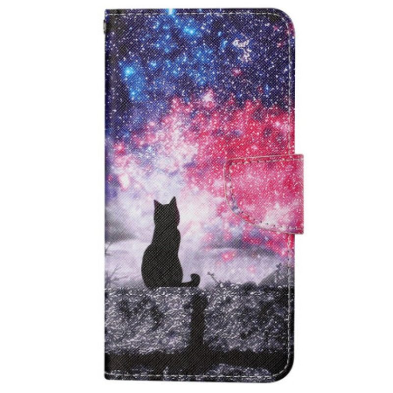 Folio-hoesje voor Xiaomi Redmi 10C Kat In De Nacht