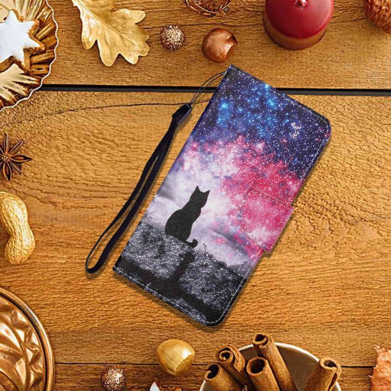 Folio-hoesje voor Xiaomi Redmi 10C Kat In De Nacht