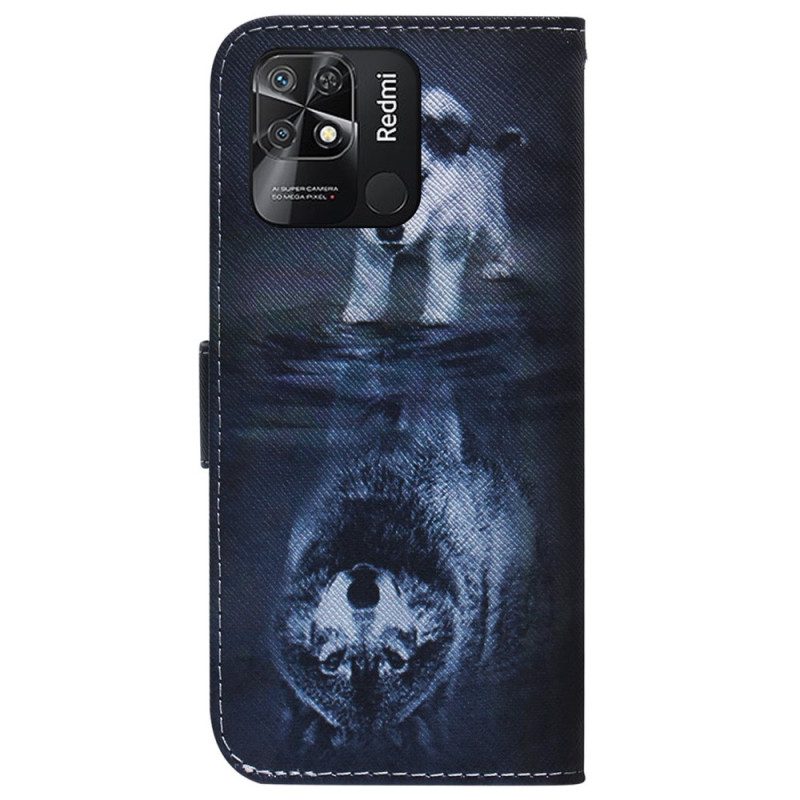 Folio-hoesje voor Xiaomi Redmi 10C Puppy-droom
