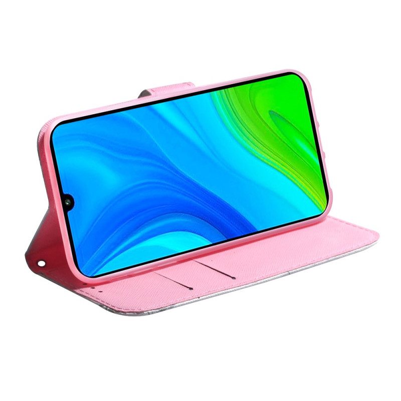 Folio-hoesje voor Xiaomi Redmi 10C Roze Bloem