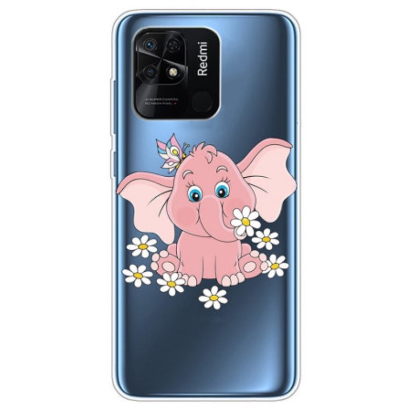 Hoesje voor Xiaomi Redmi 10C Naadloze Roze Olifant