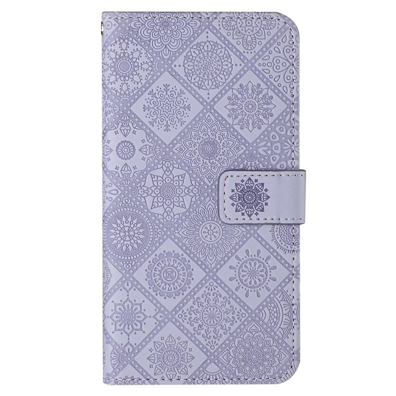 Leren Hoesje voor Xiaomi Redmi 10C Tapijt Patroon
