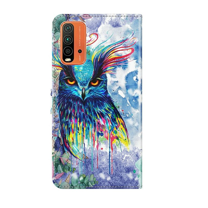 Folio-hoesje voor Xiaomi Redmi 9T Aquarel Vogel