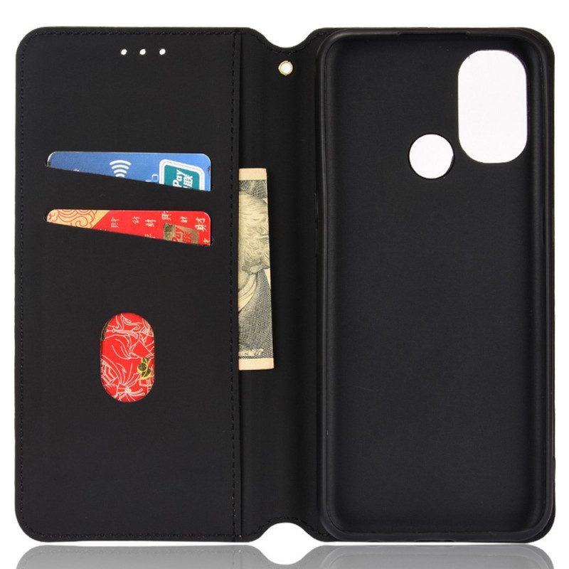 Bescherming Hoesje voor OnePlus Nord N100 Folio-hoesje 3d Diamant Leereffect
