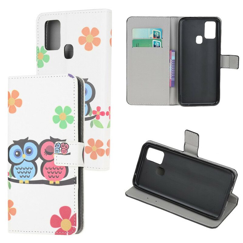 Folio-hoesje voor OnePlus Nord N100 Paar Uilen