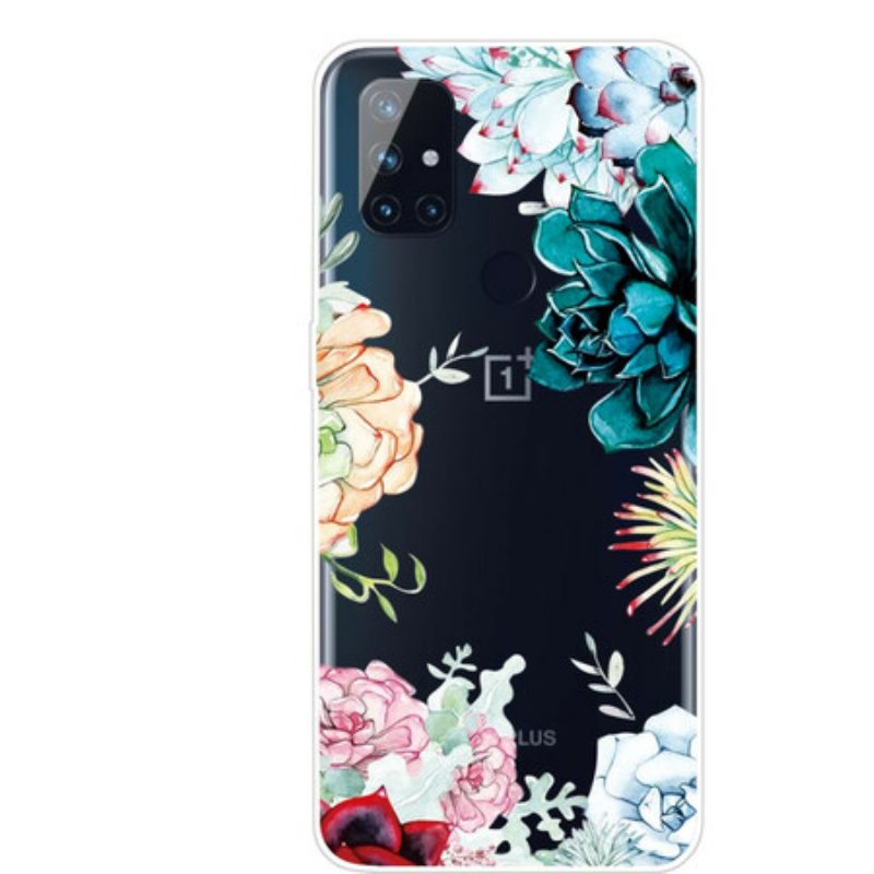 Hoesje voor OnePlus Nord N100 Naadloze Aquarel Bloemen