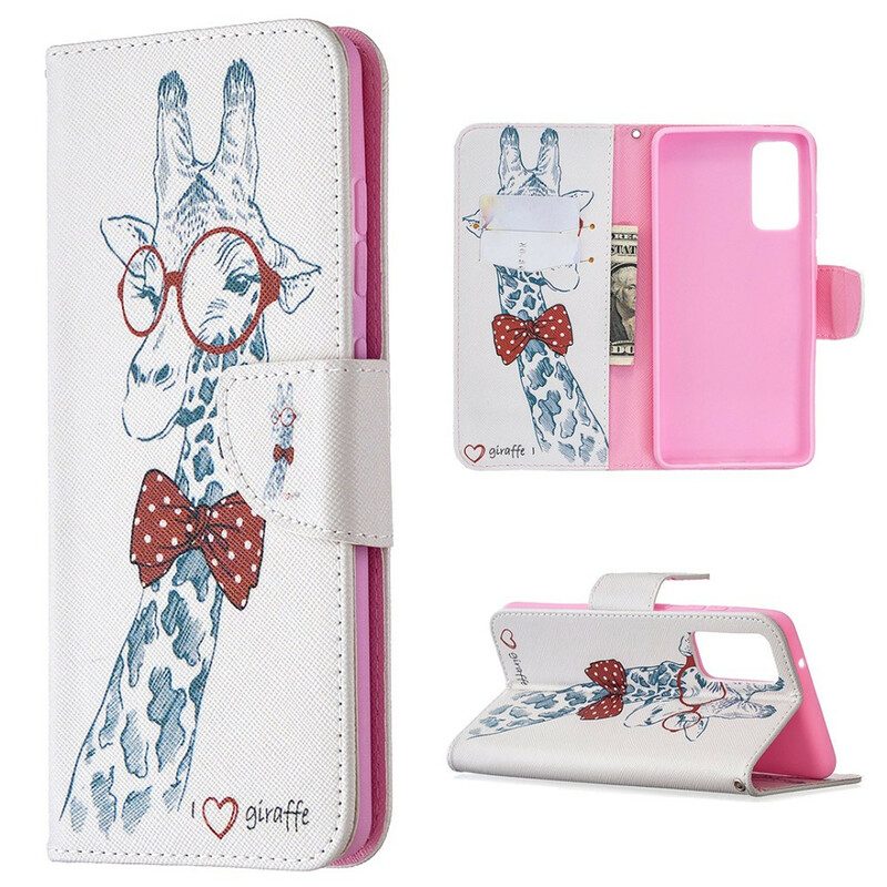 Folio-hoesje voor Samsung Galaxy S20 FE Slimme Giraf