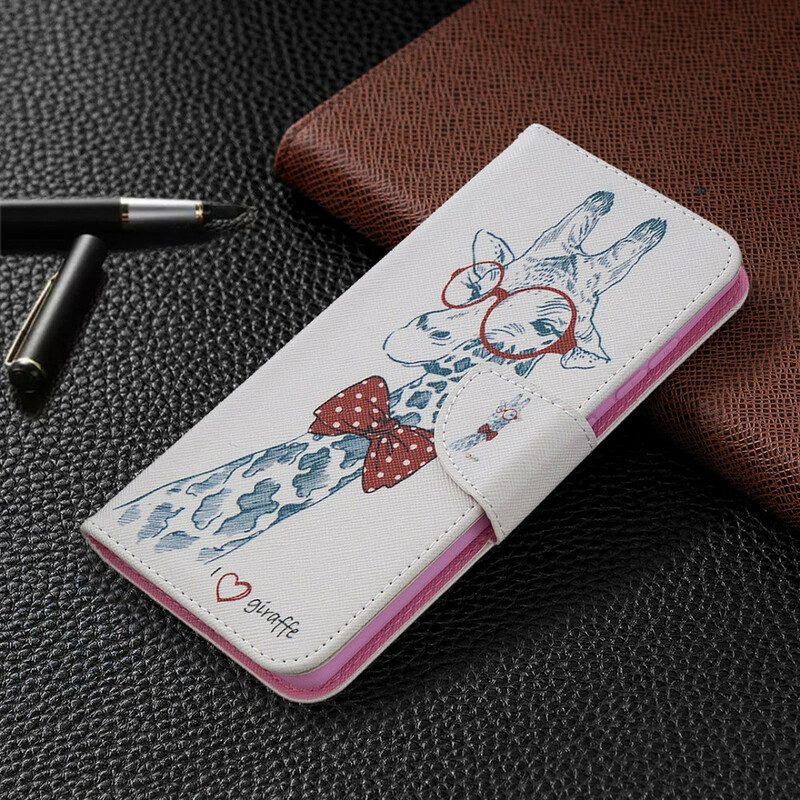 Folio-hoesje voor Samsung Galaxy S20 FE Slimme Giraf