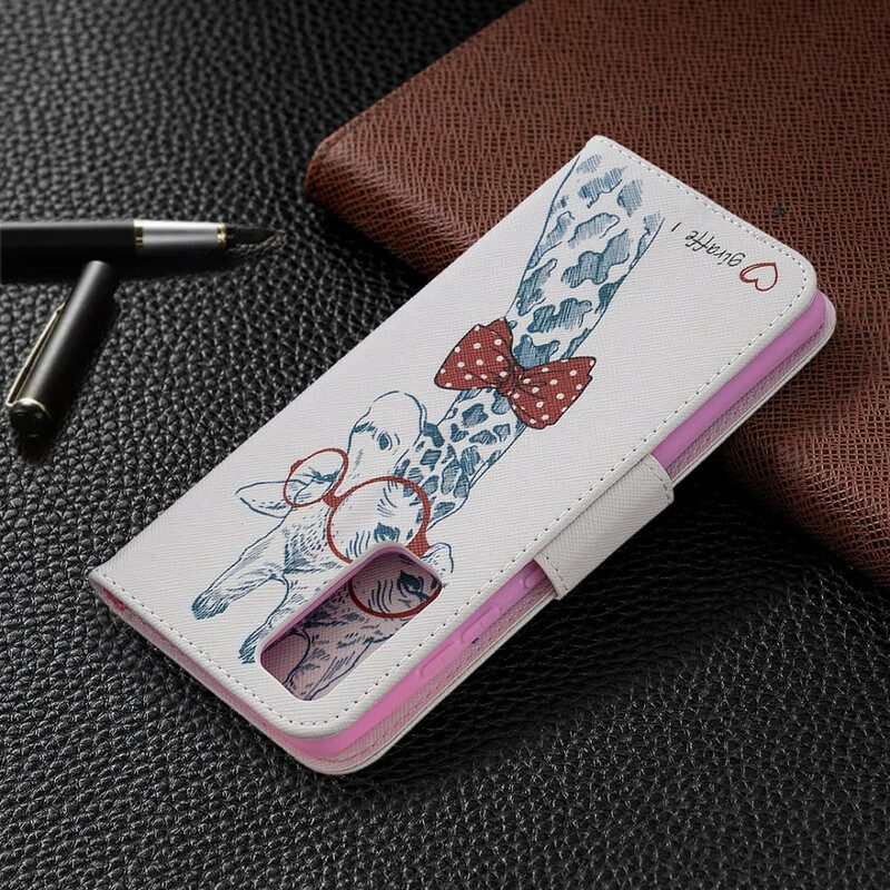 Folio-hoesje voor Samsung Galaxy S20 FE Slimme Giraf