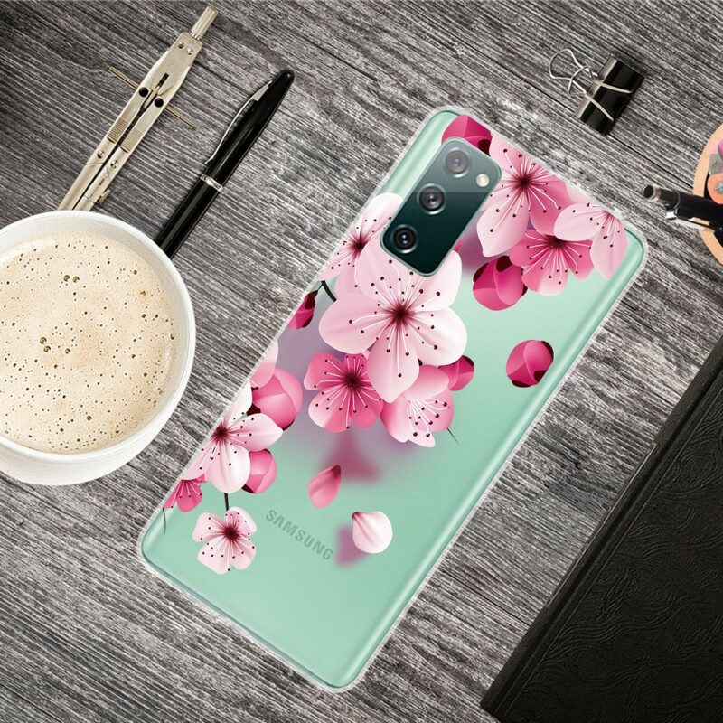 Telefoonhoesje voor Samsung Galaxy S20 FE Kleine Roze Bloemen