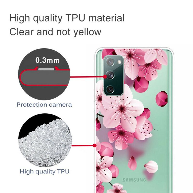 Telefoonhoesje voor Samsung Galaxy S20 FE Kleine Roze Bloemen