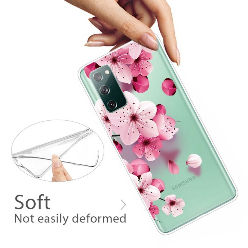 Telefoonhoesje voor Samsung Galaxy S20 FE Kleine Roze Bloemen