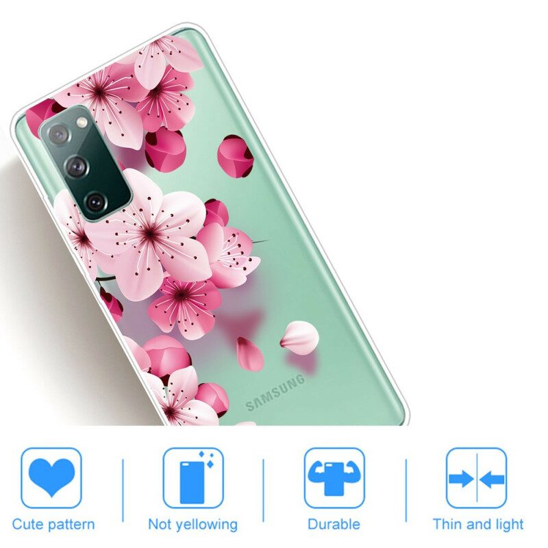 Telefoonhoesje voor Samsung Galaxy S20 FE Kleine Roze Bloemen