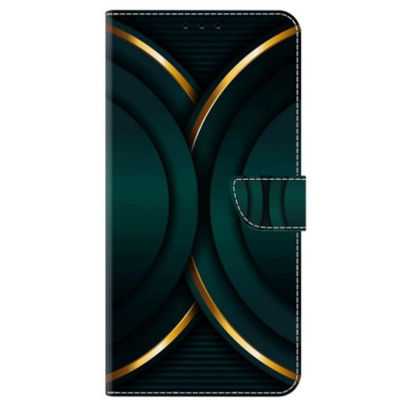 Folio-hoesje Oppo A98 5g Telefoonhoesje Gouden Omtrek