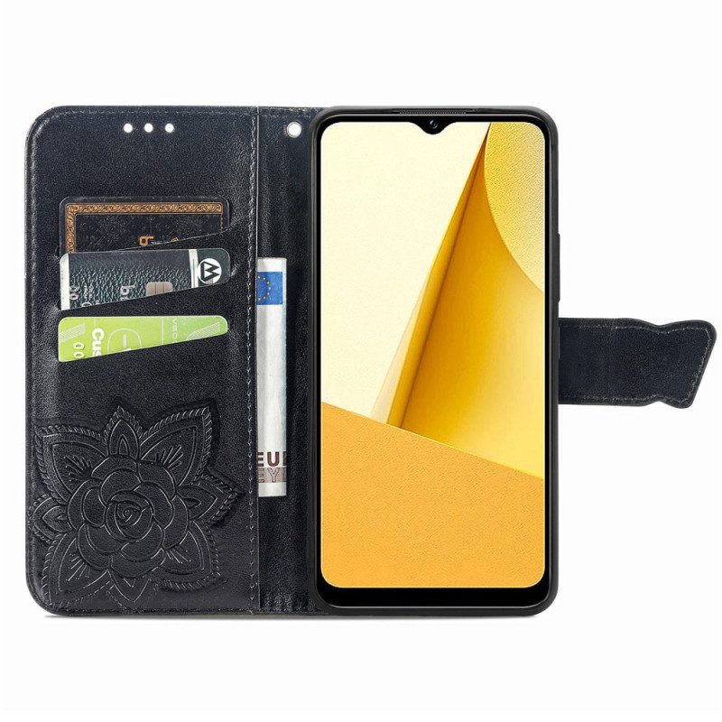 Folio-hoesje voor Vivo Y16 Barokke Vlinder