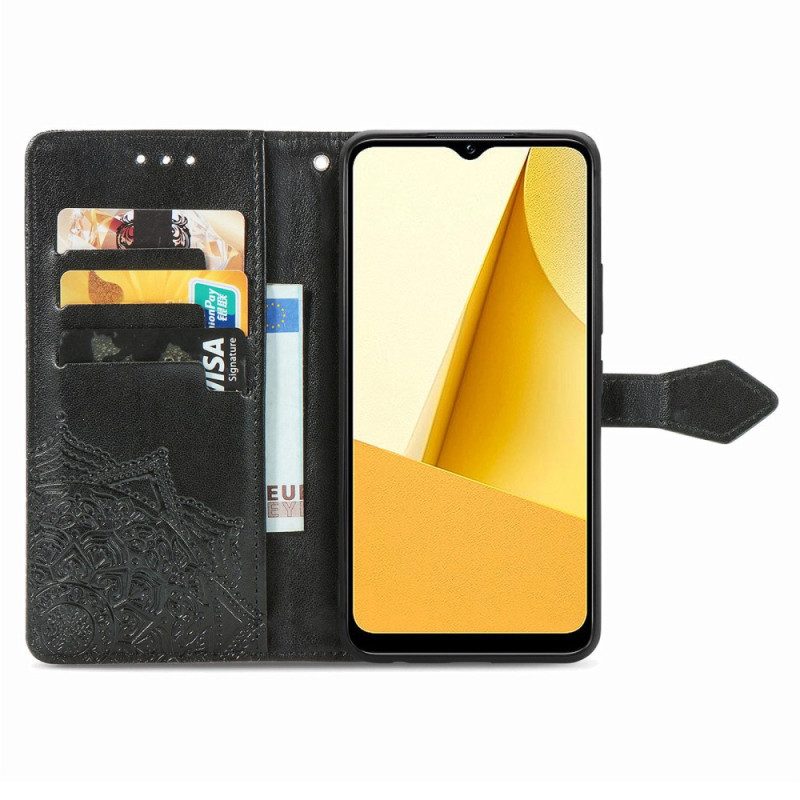 Leren Hoesje voor Vivo Y16 Barok-mandala