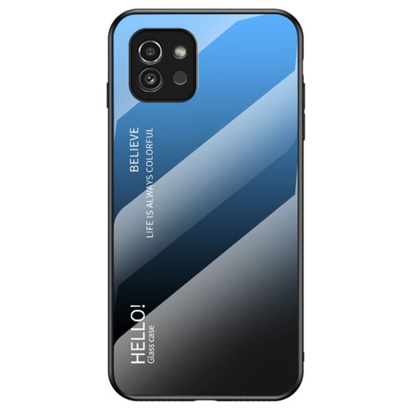 Hoesje voor Samsung Galaxy A03 Gehard Glas Hallo