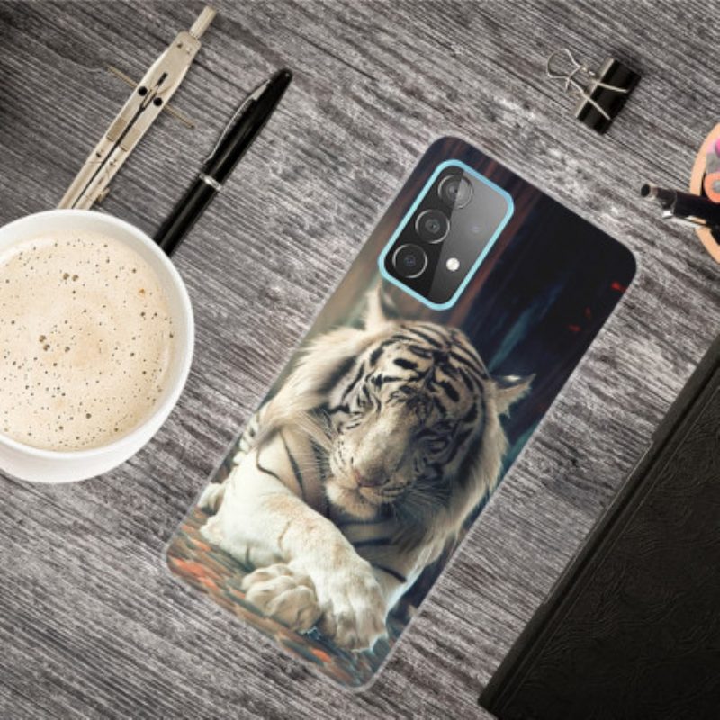 Hoesje voor Samsung Galaxy A32 Flexibele Tijger