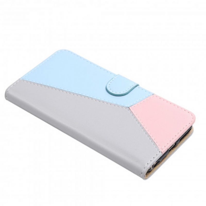 Leren Hoesje voor Samsung Galaxy A32 Driekleurig Leereffect