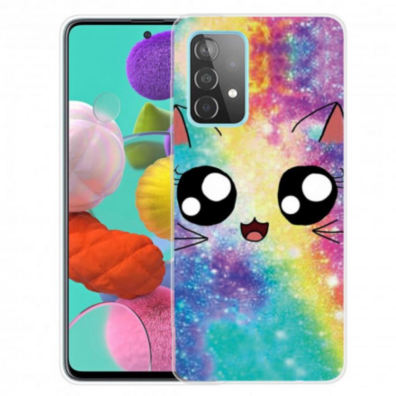 Telefoonhoesje voor Samsung Galaxy A32 Tekenfilm Kat
